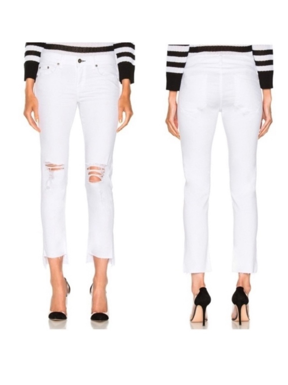 Rag And Bone 26 Dre Capri Distressed Jeans